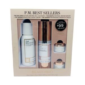 BeautyBio P.M. Best Sellers 4-Piece Set - Cleanser, Serum, Cream, Under Eye Balm
